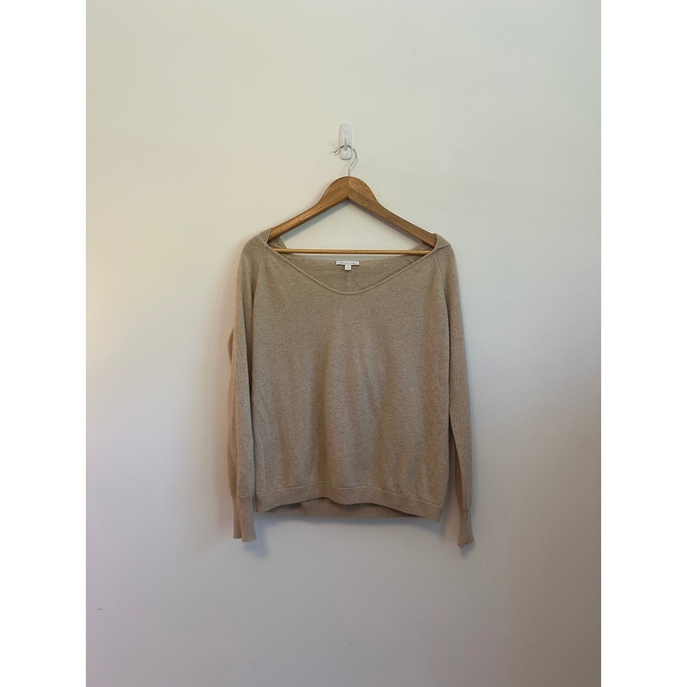 Minnie Rose Cashmere Hooded Tan Sweater | Size XS
